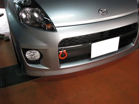 KAWAI WORKS FRONT TYPE FOLDABLE TOW HOOK FOR TOYOTA PASSO C10 C15 TY1180-RFF-88 - Black Hawk Japan