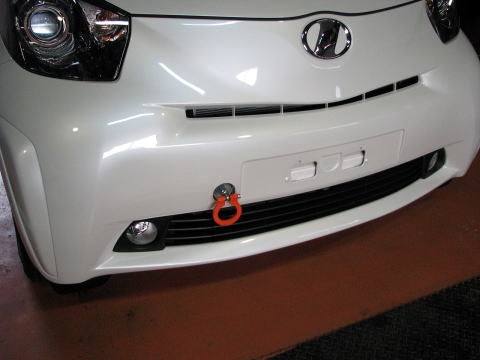 KAWAI WORKS FRONT TYPE FOLDABLE TOW HOOK FOR TOYOTA IQ KGJ10 TY1230-RFF-88