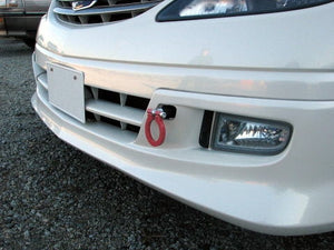 KAWAI WORKS FRONT TYPE FOLDABLE TOW HOOK FOR TOYOTA ESTIMA CR30 CR40 TY0890-RFF-88 - Black Hawk Japan