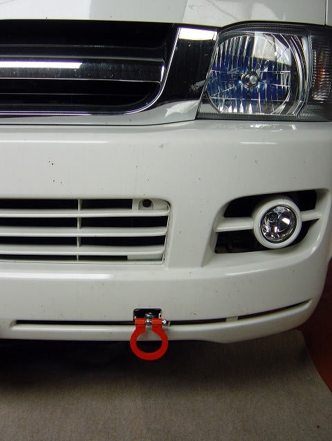 KAWAI WORKS FRONT TYPE FOLDABLE TOW HOOK FOR TOYOTA HIACE H200 TY1150-RFF-88
