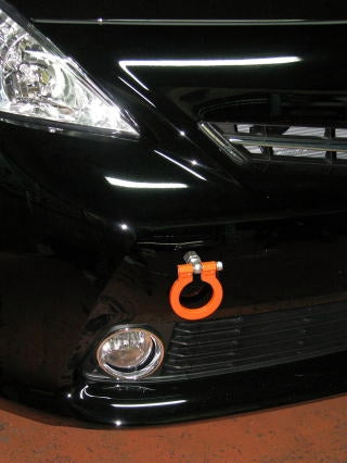 KAWAI WORKS FRONT TYPE FOLDABLE TOW HOOK FOR TOYOTA PRIUS Α ZVW40 ZVW41 TY1280-RFF-88