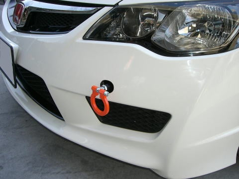 KAWAI WORKS FRONT TYPE FOLDABLE TOW HOOK FOR HONDA CIVIC FD2 MUGEN RR HN0790-RFF-88 - Black Hawk Japan
