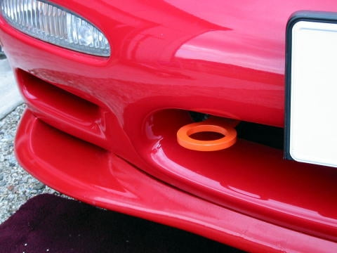 KAWAI WORKS FRONT TYPE FIXED TOW HOOK FOR MAZDA RX-7 FD3S INFINI MA0080-RFF-99 - Black Hawk Japan