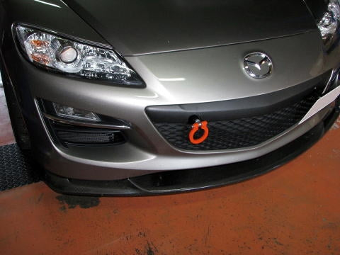 KAWAI WORKS FRONT TYPE FOLDABLE TOW HOOK FOR MAZDA RX-8 SE3P KOUKI MA0371-RFF-88 - Black Hawk Japan
