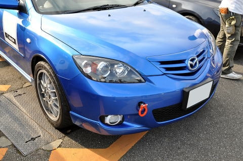 KAWAI WORKS FRONT TYPE FOLDABLE TOW HOOK FOR MAZDA AXELA BK P MA0390-RFF-88