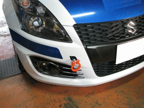 KAWAI WORKS FRONT TYPE FOLDABLE TOW HOOK FOR SUZUKI SWIFT SPORT ZC32 SZ0690-RFF-88