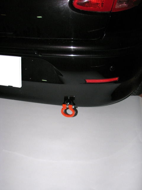 KAWAI WORKS REAR TYPE FOLDABLE TOW HOOK FOR ALFA147 937AB IM0410-RFR-88 - Black Hawk Japan