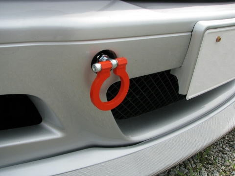 KAWAI WORKS FRONT TYPE FOLDABLE TOW HOOK FOR BMW E46 IM0450-RFF-88 - Black Hawk Japan