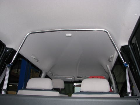 KAWAI WORKS REAR PILLAR BAR TYPE SQUARE FOR SUBARU SAMBARDIAS TW TV1 SU0160-PIE-00 - Black Hawk Japan