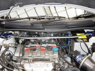 KAWAI WORKS FRONT STRUT BAR TYPEPG FOR MAZDA PREMACY CP8W MA0320-FTP-00 - Black Hawk Japan