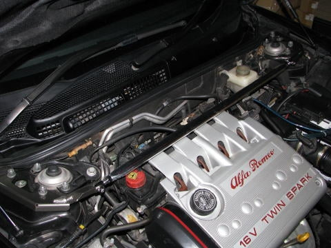KAWAI WORKS FRONT STRUT BAR TYPEPG FOR ALFA147 937AB IM0410-FTP-00 - Black Hawk Japan