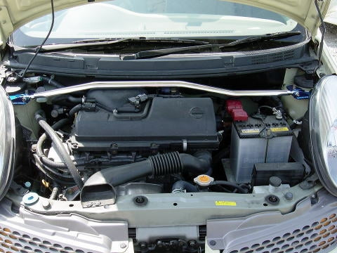 KAWAI WORKS FRONT STRUT BAR TYPEPG FOR NISSAN MARCH K-12 NS0650-FTP-00 - Black Hawk Japan