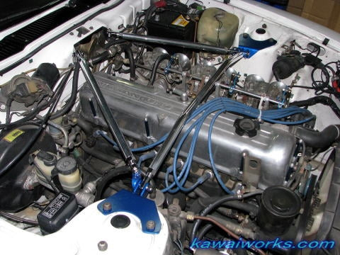 KAWAI WORKS FRONT STRUT BAR TYPESTD FOR NISSAN FAIRLADY Z S130 RETROFIT CAB  NS0300-FTS-00