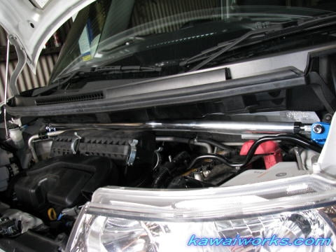 KAWAI WORKS FRONT STRUT BAR TYPESTD FOR DAIHATSU MOVE L175 DA0230-FTS-00 - Black Hawk Japan