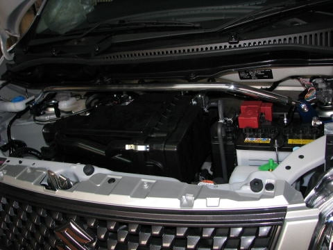 KAWAI WORKS FRONT STRUT BAR TYPESTD FOR SUZUKI WAGON R MH23S SZ0611-FTS-00 - Black Hawk Japan