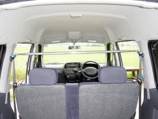 KAWAI WORKS REAR PILLAR BAR TYPE STRAIGHT FOR SUZUKI EVERY DA62 52 SZ0480-PIC-00 - Black Hawk Japan