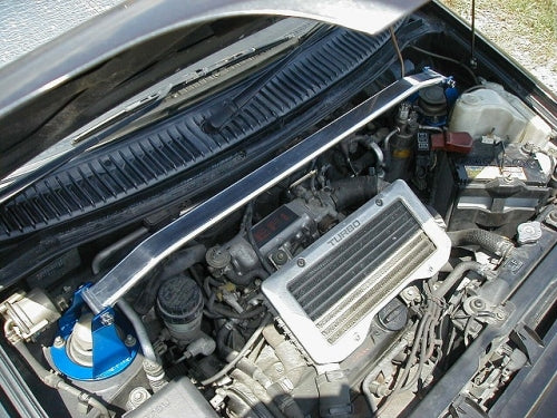 KAWAI WORKS FRONT STRUT BAR TYPEOS FOR DAIHATSU MIRA MIRA AVY L200S L210S DA0060-FTO-00 - Black Hawk Japan