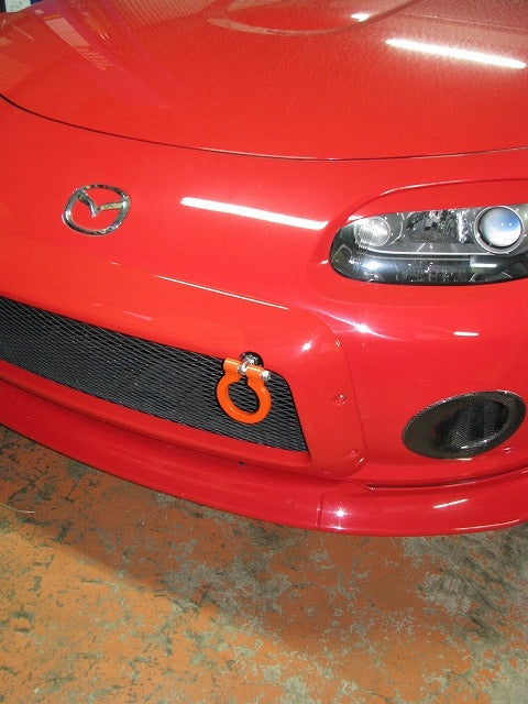 KAWAI WORKS FRONT TYPE FOLDABLE TOW HOOK FOR MAZDA ROADSTER NCEC MA0410-RFF-88 - Black Hawk Japan