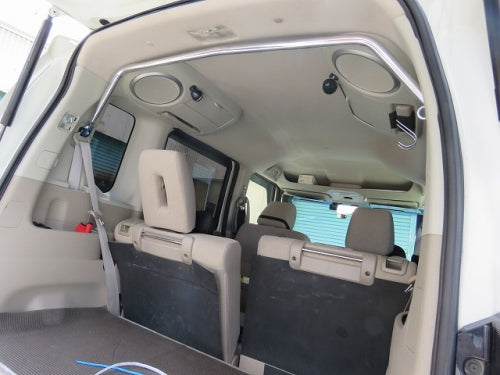 KAWAI WORKS REAR PILLAR BAR TYPE SQUARE FOR HONDA N-BOX + PLUS JF1 2+ PLUS  HN0950-PIE-18 - Black Hawk Japan