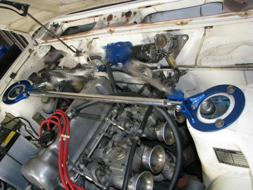KAWAI WORKS FRONT STRUT BAR TYPESTD FOR NISSAN BLUEBIRD P-510 SOLEX CAB  NS0730-FTS-00 - Black Hawk Japan