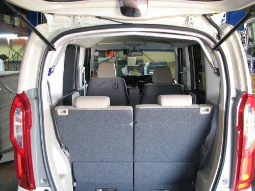 KAWAI WORKS REAR PILLAR BAR TYPE SQUARE FOR HONDA N-BOX JF3.4 HN1030-PIE-00 - Black Hawk Japan