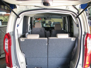 KAWAI WORKS REAR PILLAR BAR TYPE SQUARE FOR HONDA N-BOX JF3.4 HN1030-PIE-00 - Black Hawk Japan