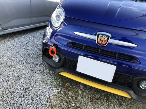 KAWAI WORKS FRONT TYPE FOLDABLE TOW HOOK FOR FIAT500 595ABARTH 3121  IM0681-RFF-88