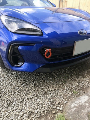 KAWAI WORKS FRONT TYPE FOLDABLE TOW HOOK FOR SUBARU BRZ ZD8 TY1620-RFF-88 - Black Hawk Japan