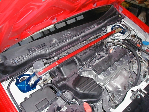 KAWAI WORKS FRONT STRUT BAR TYPEOS FOR HONDA STREAM RN1~4 HN0470-FTO-00 - Black Hawk Japan
