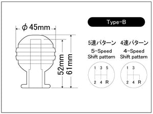 LAILE BEATRUSH JURACON GEAR KNOB TYPE B 5 16 18UNC 5S WHITE For ROVER MINI XN12 A90516W-B5