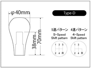 LAILE BEATRUSH JURACON GEAR KNOB TYPE D 5 16 18UNC 4S WHITE For ROVER MINI XN12 A90516W-D