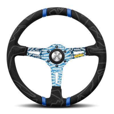MOMO ULTRA BLUE STEERING WHEEL U-03 - Black Hawk Japan
