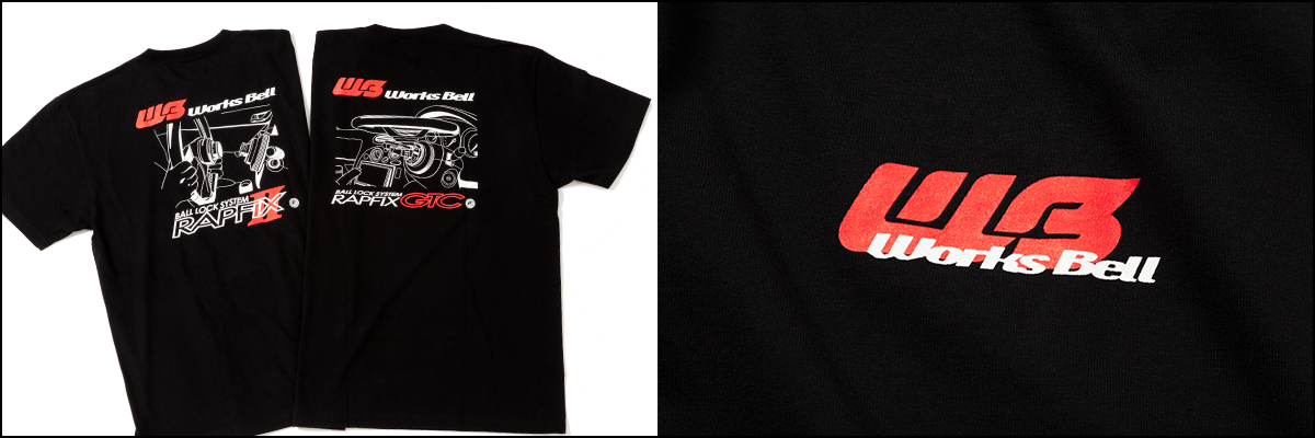 WORKS BELL T-SHIRT RAPFIX GTC BLACK S WB-00040