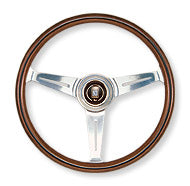 NARDI CLASSIC WOOD LINE WOOD & POLISHED SPOKES 380MM STEERING WHEEL N140