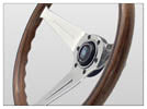 NARDI CLASSIC WOOD LINE CLASSIC WOOD & POLISHED SPOKES DEEP CONE 350MM STEERING WHEEL N770