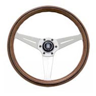 NARDI CLASSIC WOOD LINE CLASSIC WOOD & POLISHED SPOKES DEEP CONE 350MM STEERING WHEEL N770