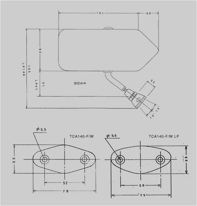 CRAFT SQUARE TOURING COMPETITION MIRROR DOOR PANEL WORKS TYPE LP RACING TCA140-F-W-LP
