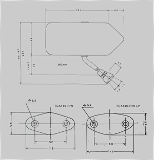 CRAFT SQUARE TOURING COMPETITION MIRROR DOOR PANEL WORKS TYPE RACING TCA140-F-W