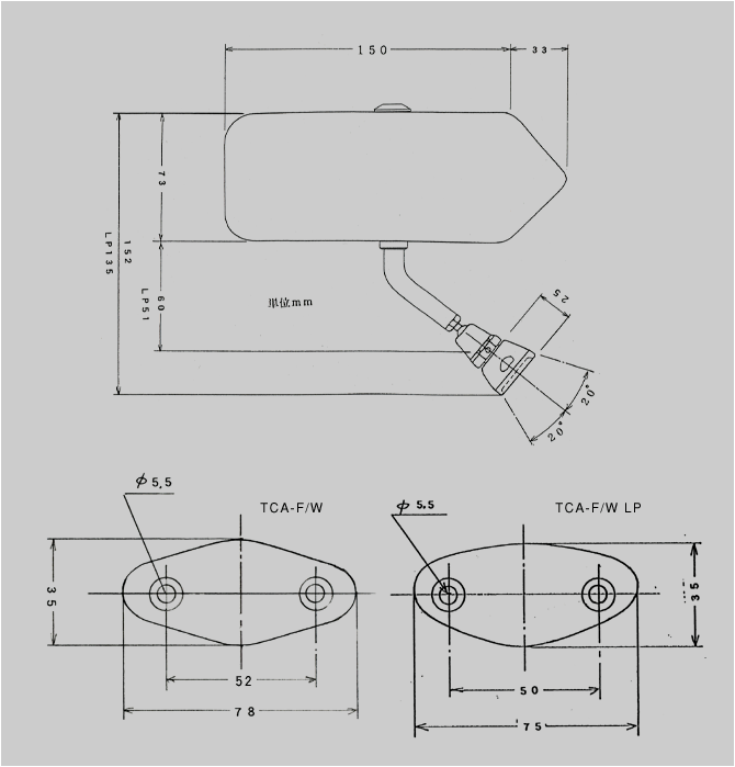 CRAFT SQUARE TOURING COMPETITION MIRROR DOOR PANEL WORKS TYPE LP TCA-F-W-LP